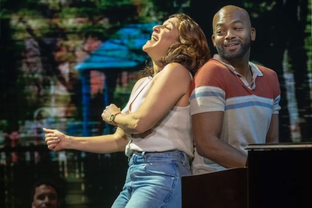 Shoshana Bean and Brandon Victor Dixon in a scene from Hell’s Kitchen at the Public Theater