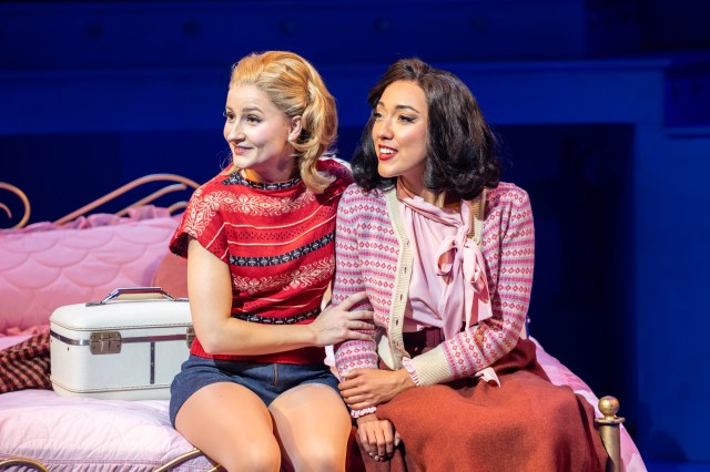 Natasha Mould and Grace Mouat in a scene from Irving Berlin’s White Christmas at Sheffield Crucible