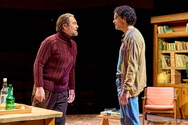 Nathaniel Parker and Jacob Fortune-Lloyd in a scene from Rock 'n' Roll at Hampstead Theatre