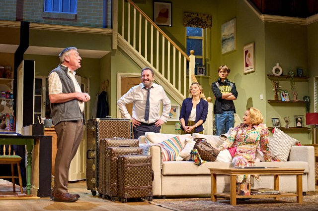 Nick Sampson, Lee Mack, Sarah Alexander, Jem Matthews and Frances Barber in The Unfriend