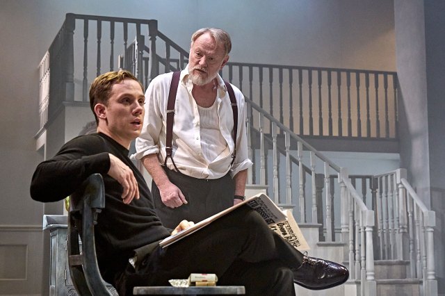 Joe Cole and Jared Harris in a scene from The Homecoming at the Young Vic