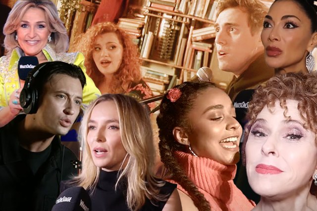 A collage of famous faces from 2023 WhatsOnStage videos