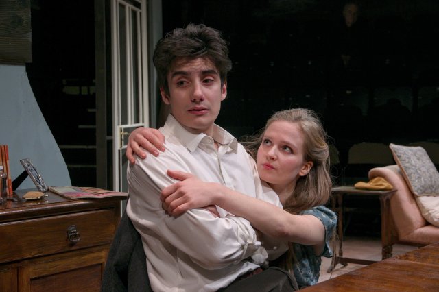 Eddie Boyce and Nell Williams in a scene from Don't Destroy Me at the Arcola Theatre