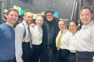 Colin Firth pays visit to Operation Mincemeat in the West End