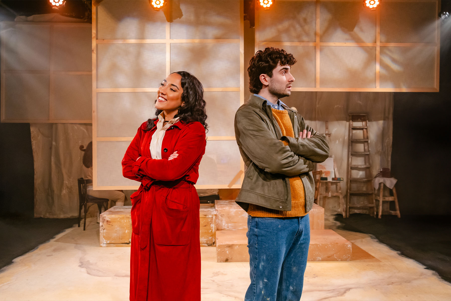 Grace Mouat and Jacob Fowler in a scene from Before After at Southwark Playhouse Borough