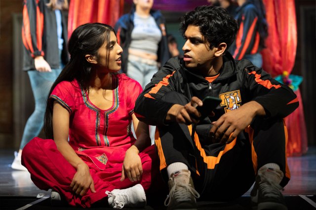 Zaynah Ahmed (as Preeti) and Mervin Noronha (as Amit) in a scene from Bhangra Nation at Birmingham Rep