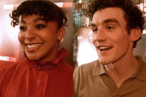 The cast of Hadestown celebrate the show’s road to the West End on opening night