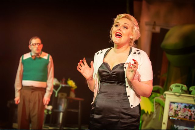 Oliver Mawsdley and Laura Jane Matthewson in a scene from Little Shop of Horrors