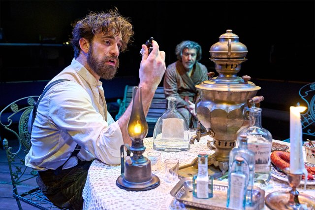 Andrew Richardson and James Lance in a scene from Uncle Vanya at Orange Tree Theatre