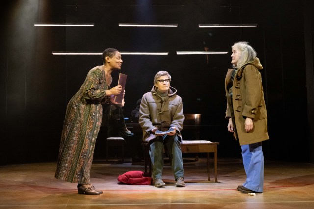 Suzette Llewellyn, Charles Edwards and Sophie Thompson in a scene from The Ballad of Hattie and James