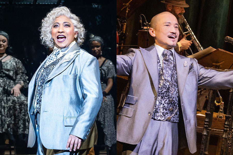 Melanie La Barrie and Jon Jon Briones as Hermes in the West End and Broadway productions of Hadestown