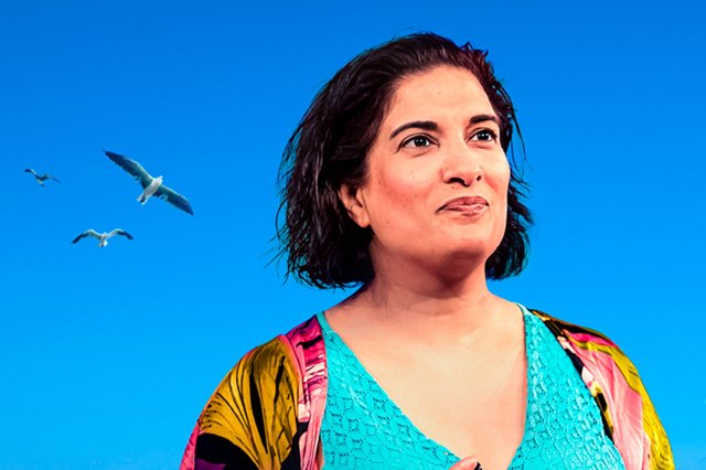 Mina Anwar in a promotional image for Shirley Valentine