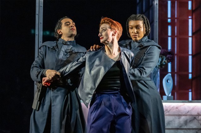 Ricardo Castro, Jodie McNee and Xenoa Ledgister-Campbell in a scene from Minority Report