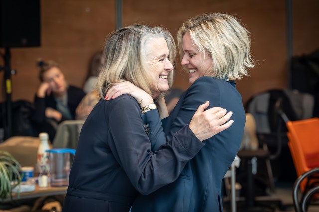 Sinéad Cusack and Denise Gough in rehearsals for People, Places & Things in the West End. Credit Marc Brenner. 2376