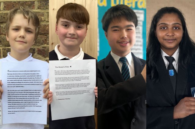 Wicked Writers 2024 winners Arthur Stock, Sebastian Kesley, Luo Chen He and Samsritha Vakani