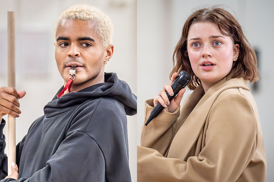 Layton Williams and Rhea Norwood in rehearsals for Cabaret