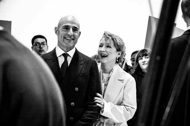 Mark Strong & Lesley Manville. Credit Justine Matthew