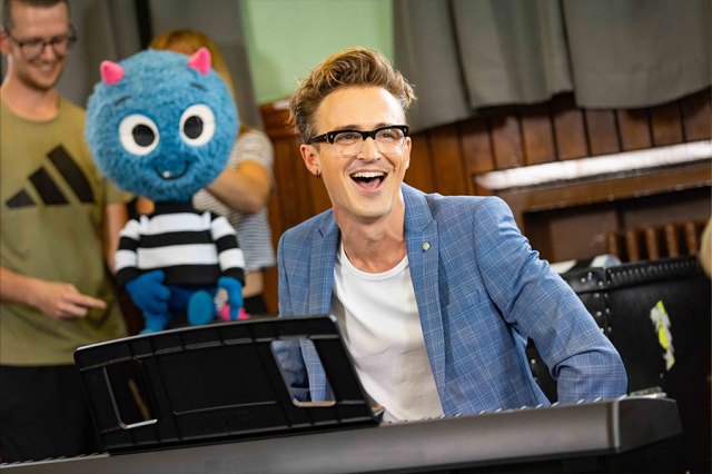 Tom Fletcher in the rehearsal room, image supplied by the production