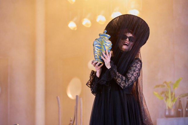 Anna Francolini (as Olivia) in a scene from Twelfth Night at Regent's Park Open Air Theatre