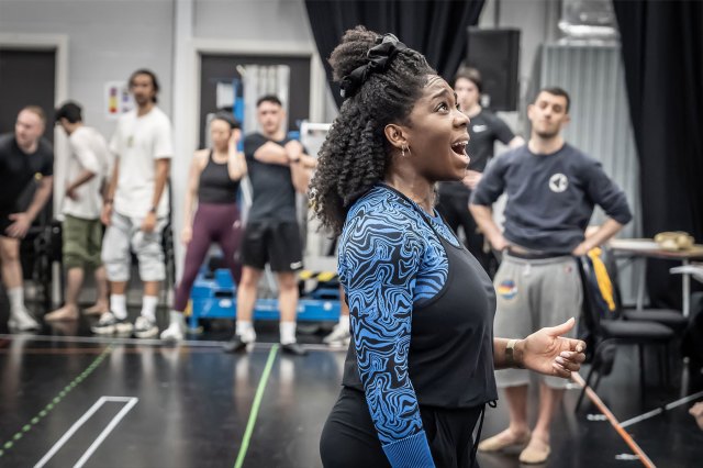 Carly Mercedes Dyer in rehearsals for A Chorus Line