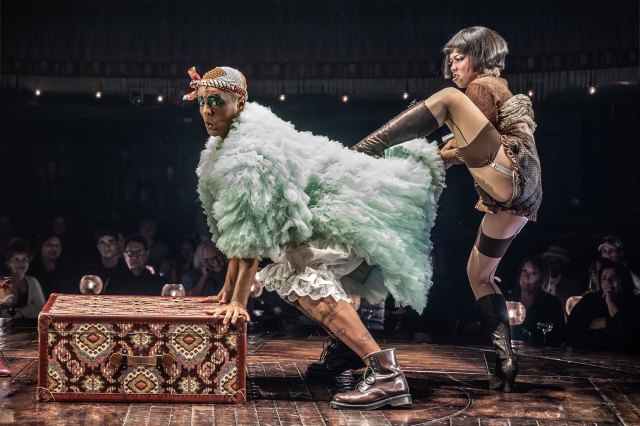 Layton Williams and Ela Lisondra in a scene from Cabaret at the Kit Kat Club