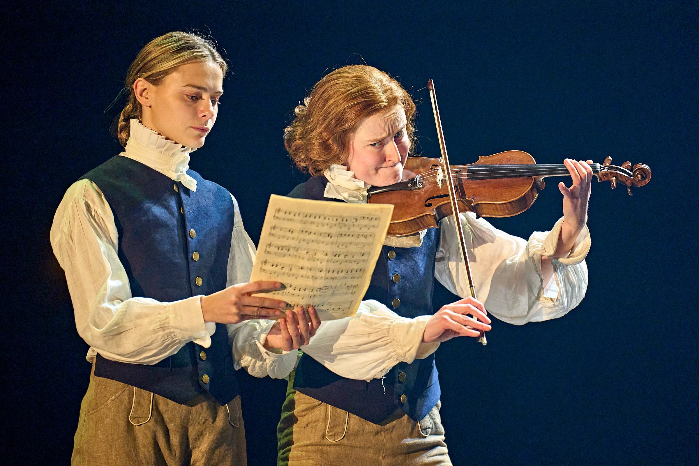 Louisa Binder and Rebecca Hayes in a scene from Coram Boy at Chichester Festival Theatre