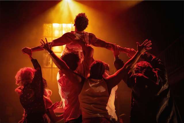 The cast of Rent at New Theatre Peterborough