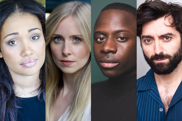 The complete cast, all headshots supplied uncredited by the production