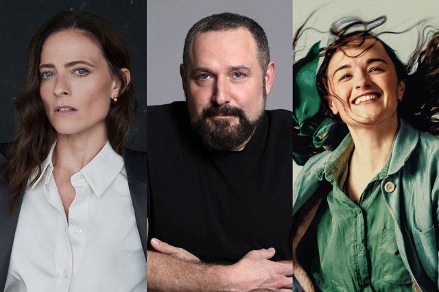 Lara Pulver, Adam Dannheiser and Hannah Bristow, all photos supplied by the production (right hand photo by Feast Creative, all credits as delivered)