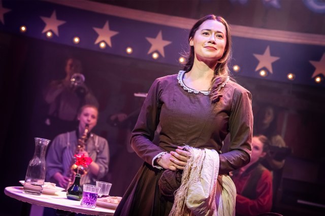 Monique Young in a scene from Barnum at the Watermill Theatre