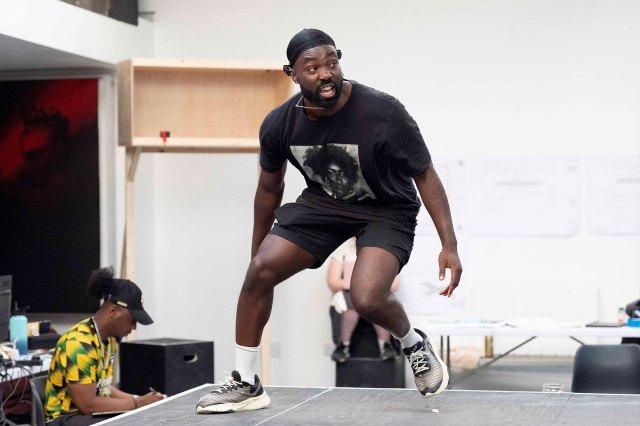 Paapa Essiedu in rehearsals for Death of England: Delroy