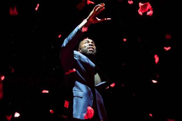 Paapa Essiedu in a scene from Death of England: Delroy at @sohoplace