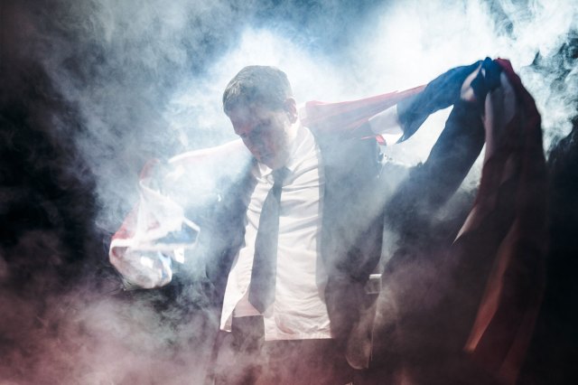 Thomas Coombes in a scene from Death of England: Michael at @sohoplace