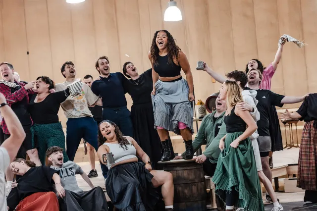 Shanay Holmes and the cast of Oliver! in rehearsals at Chichester Festival Theatre