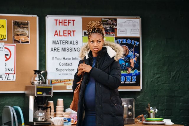 Racheal Ofori in a scene from Skeleton Crew at the Donmar Warehouse