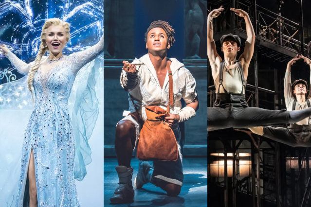 Elsa in Frozen, Hercules, and Newsies