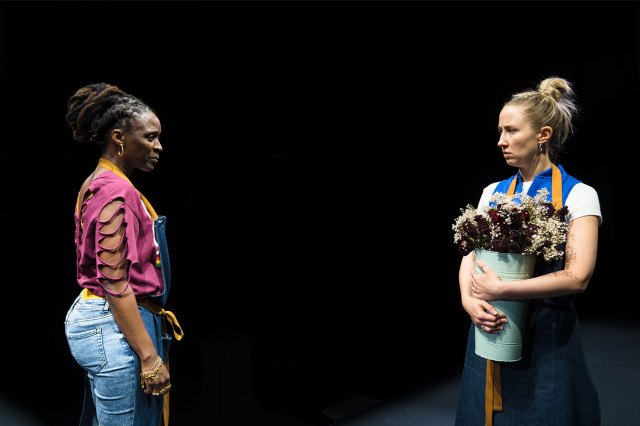 Sharon Duncan-Brewster and Erin Doherty in Death of England: Closing Time at @sohoplace in the West End