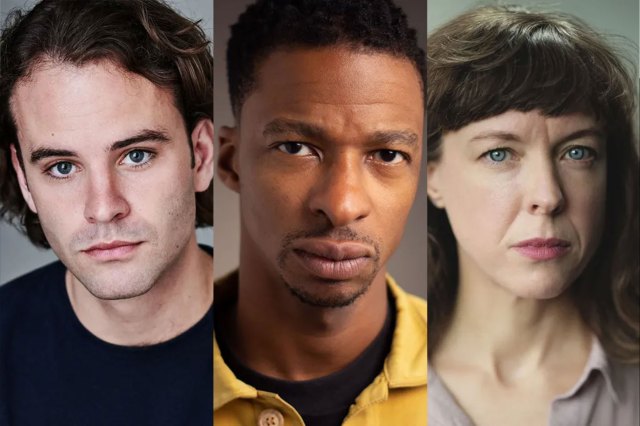 Headshots of Jack Bardoe, Simon Manyonda and Catrin Aaron