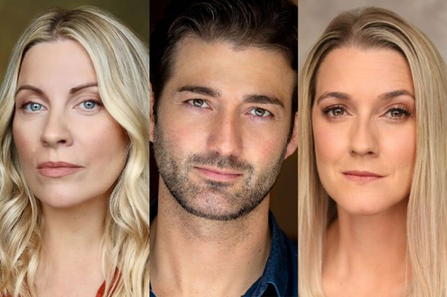 Headshots of Louise Dearman, Oliver Tompsett and Alice Fearn