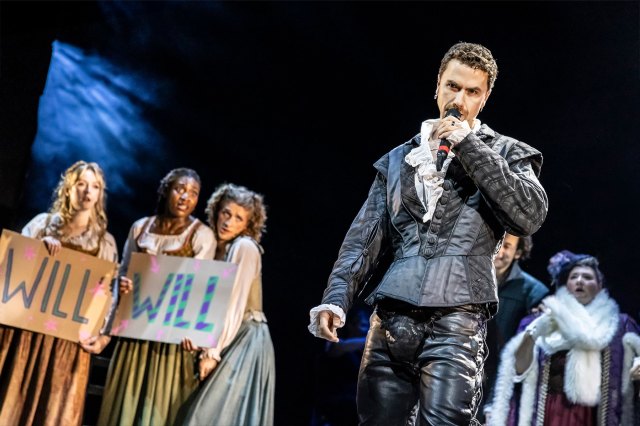 Richard Fleeshman (as Shakespeare) in Something Rotten! in Concert at Theatre Royal Drury Lane
