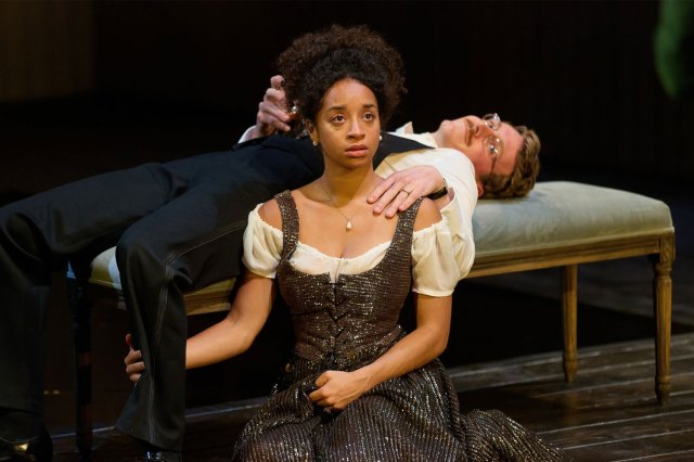 Siena Kelly and Tom Glenister in a scene from A Doll's House at Sheffield's Crucible Theatre