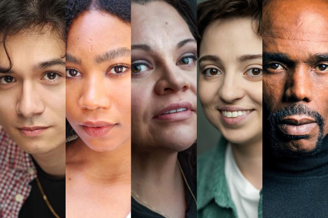 Five cast members in Fly More Than You Fall, all headshots supplied by the production uncredited