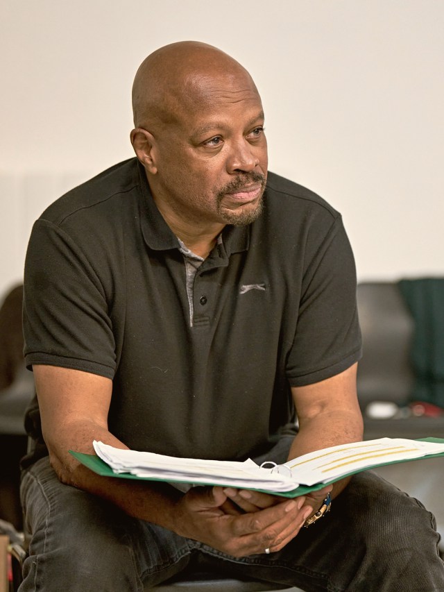 Gary McDonald in rehearsals for Oedipus photo credit Manuel Harlan
