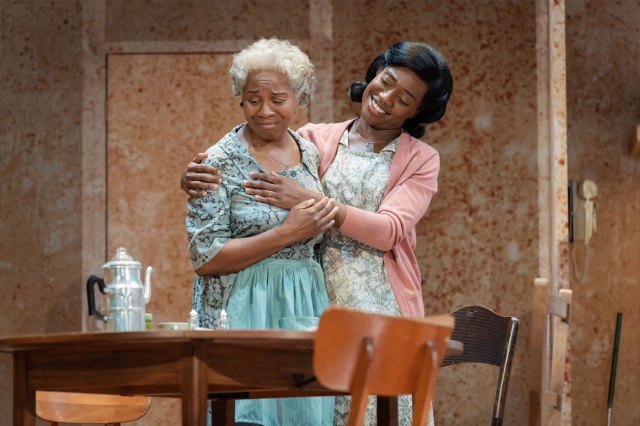 Doreene Blackstock and Cash Holland in a scene from the Headlong production of A Raisin in the Sun