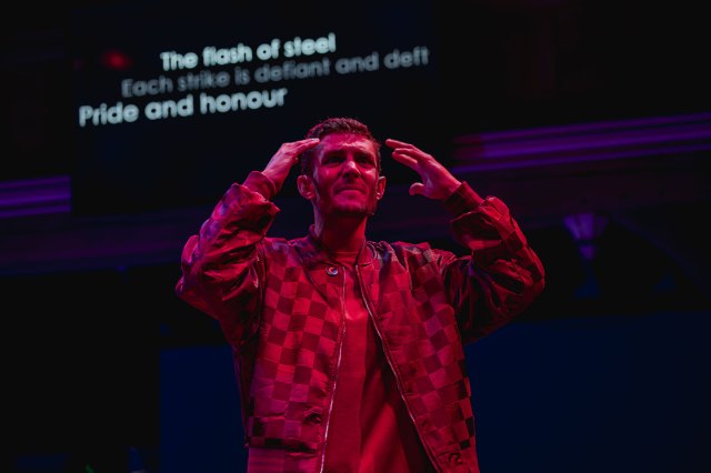 Petre Dobre in a scene from the Graeae Theatre Company and Shakespeare North Playhouse co-production of Romeo and Juliet