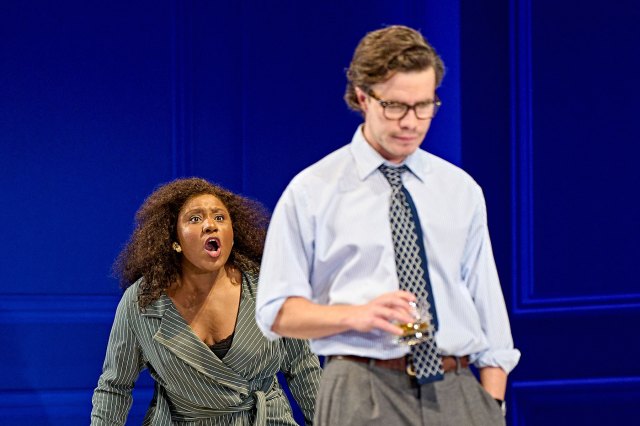Susan Wokoma and Oliver Johnstone in a scene from The Real Thing at the Old Vic