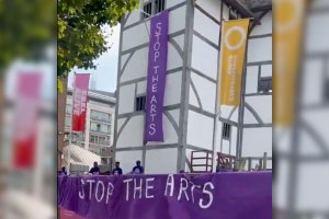 “Stop the Arts” protestors issue statement after flying banner from Shakespeare’s Globe