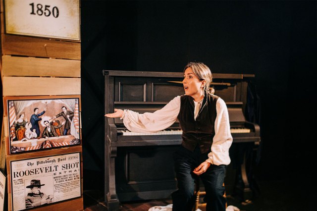 Natalie Law in a scene from Land of the Free at Southwark Playhouse Borough