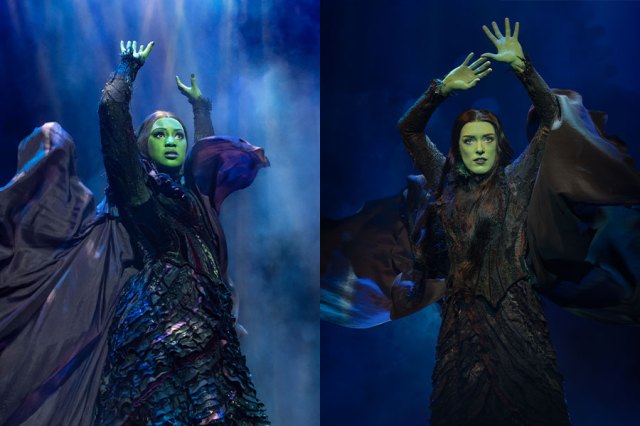 Alexia Khadime and Mary Kate Morrissey posing as Elphaba in Wicked