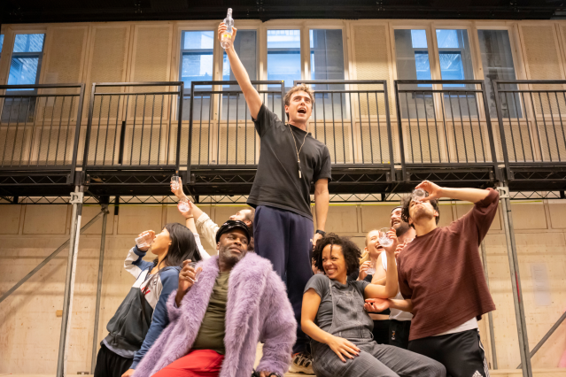 Great Comet The cast in rehearsals